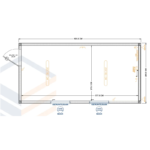 Unidad de stock 6×3 metros con ventanas lado largo izquierdo RAL 7016 - Imagen 4